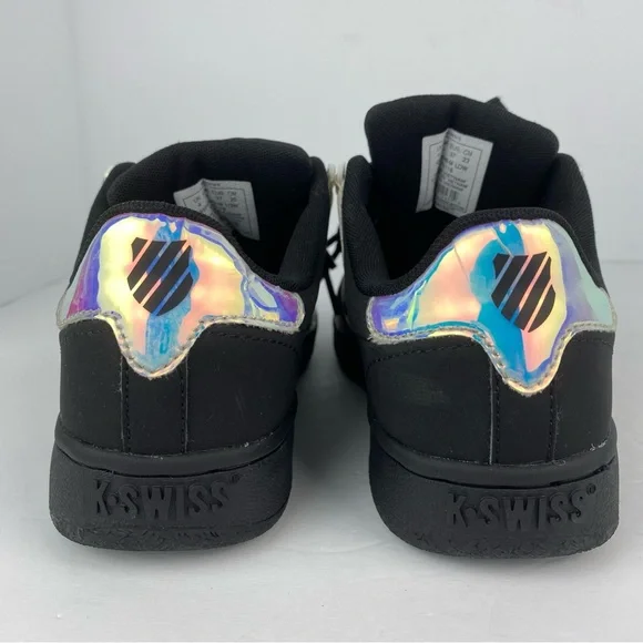 K-Swiss size 6 Women’s Classic VN Black Ice Iridescent Stripe Sneakers - Picture 4 of 8